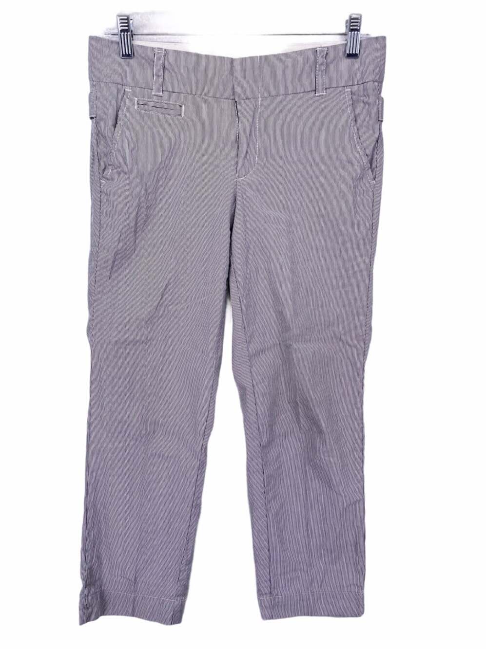 NEW normakamali stripped capri career pants women's size 4